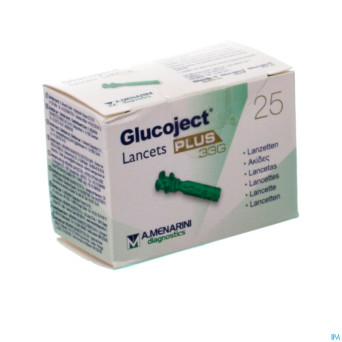 Glucoject lancets plus 33g  25 44115