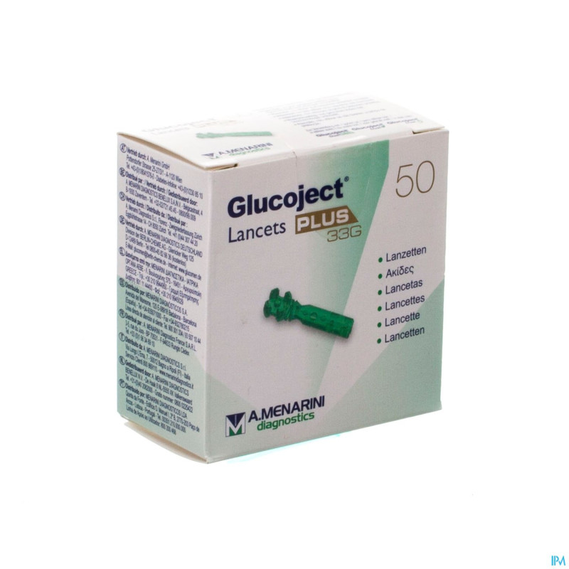 Glucoject lancets plus 33g  50 44118