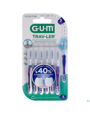Gum trav-ler brosse interdent. 1,2mm 6    1512m6