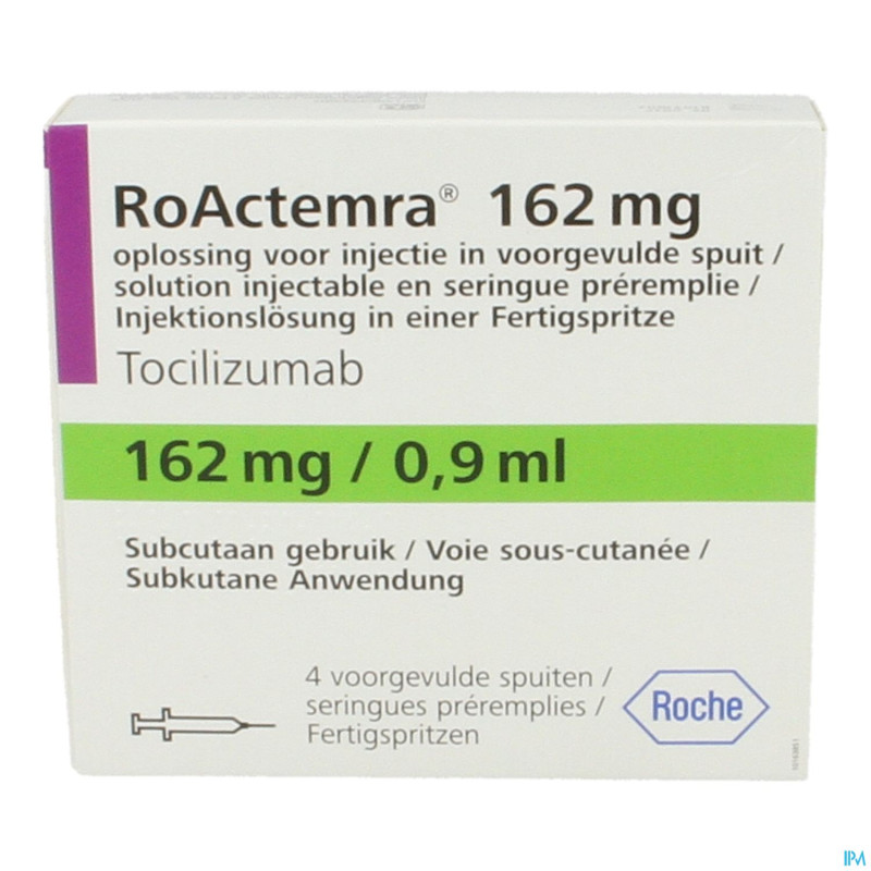 Roactemra 162mg/0,9ml sol inj ser preremplie 4