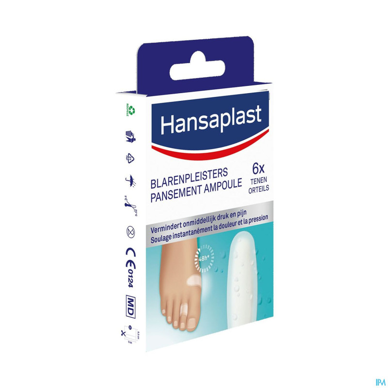 Hansaplast sos pansement ampoules petit    strip 6