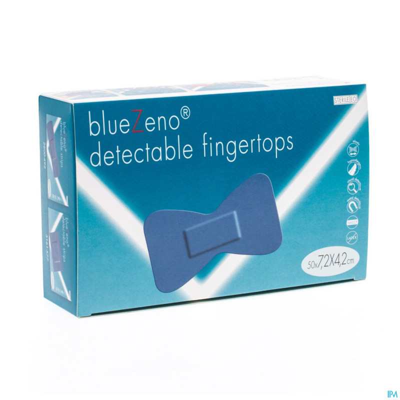 Bluezeno detectable fingertop  7,2x4,2cm  50