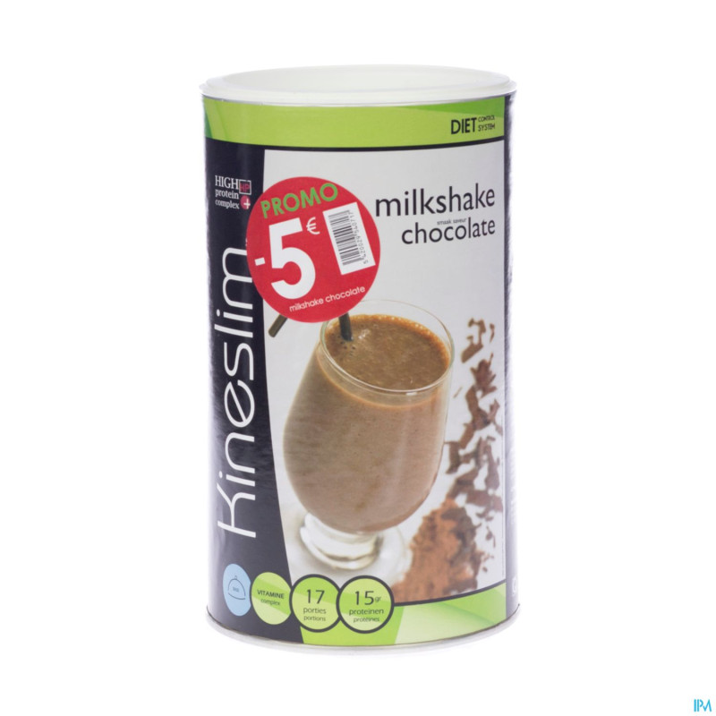 Kineslim milkshake chocolat pdr duo 2x400g 2e -50%