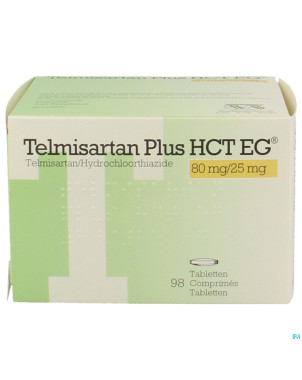 Telmisartan plus hct eg 80mg/25 mg tabl  98
