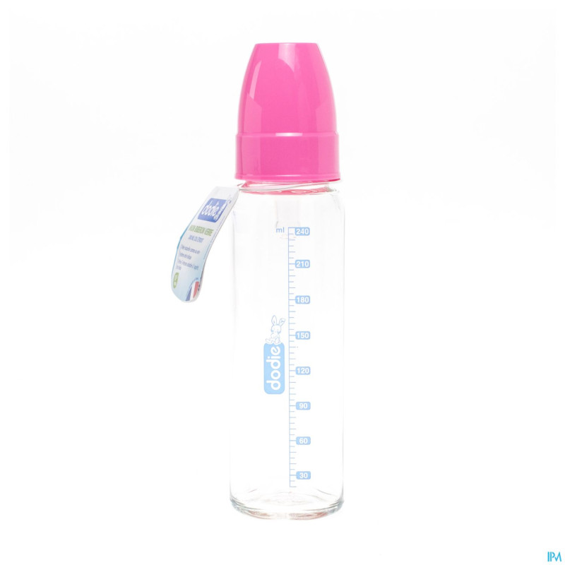 Dodie biberon verre rose 1er age    240ml