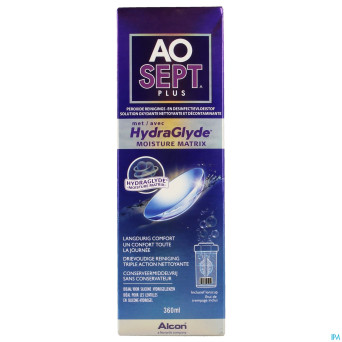 Aosept plus avec hydraglyde 1x360ml + 1 lenscase