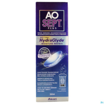 Aosept plus avec hydraglyde 1x360ml + 1 lenscase
