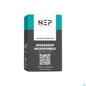 Nep sparadraps microporeux 2,5cm x 9,14m