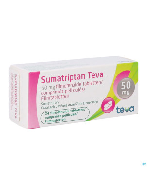 Sumatriptan teva 50 mg comp pell 24 x 50 mg
