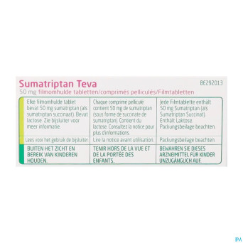 Sumatriptan teva 50 mg comp pell 24 x 50 mg