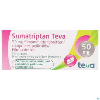 Sumatriptan teva 50 mg comp pell 24 x 50 mg