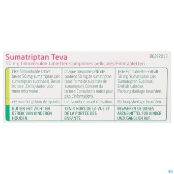 Sumatriptan teva 50 mg comp pell 24 x 50 mg