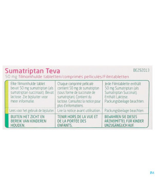 Sumatriptan teva 50 mg comp pell 24 x 50 mg