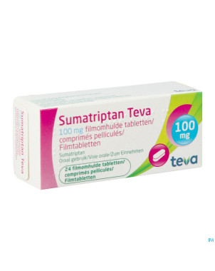 Sumatriptan teva 100 mg comp pell 24 x 100 mg