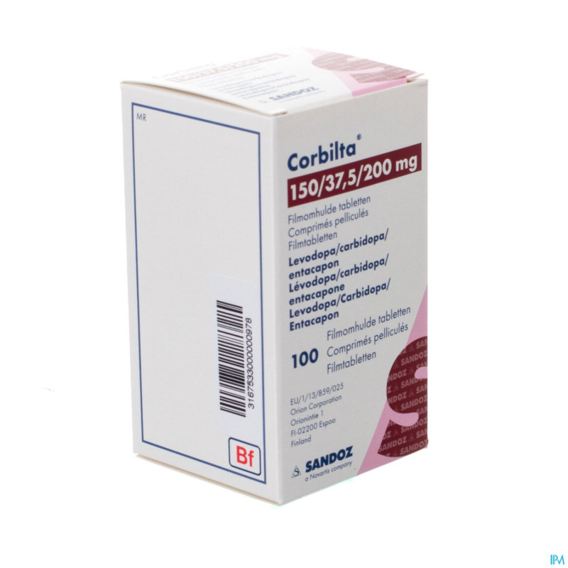 Corbilta 150mg/37,5mg/200mg comp pell 100