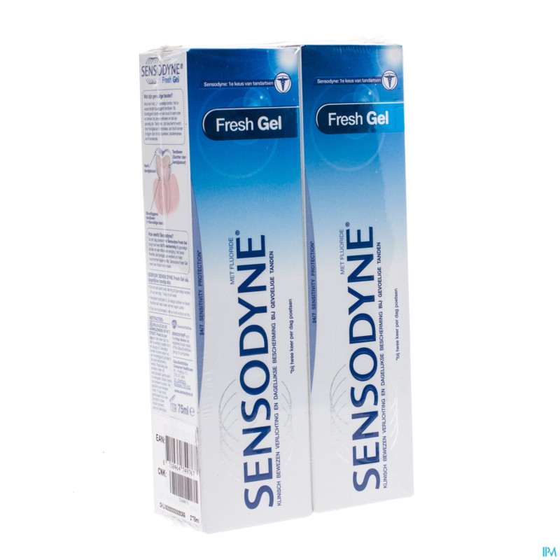 Sensodyne fresh gel dentifrice dinner duo   2x75ml
