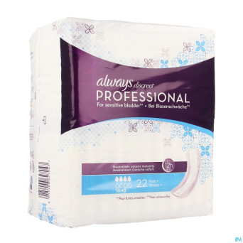 Always discreet professional pad long 22 ct