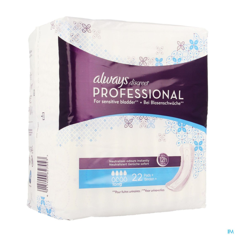 Always discreet professional pad long 22 ct