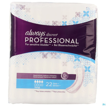 Always discreet professional pad long 22 ct
