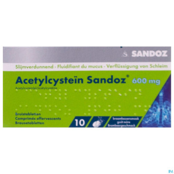 Acetylcystein sandoz 600mg comp eff. 10