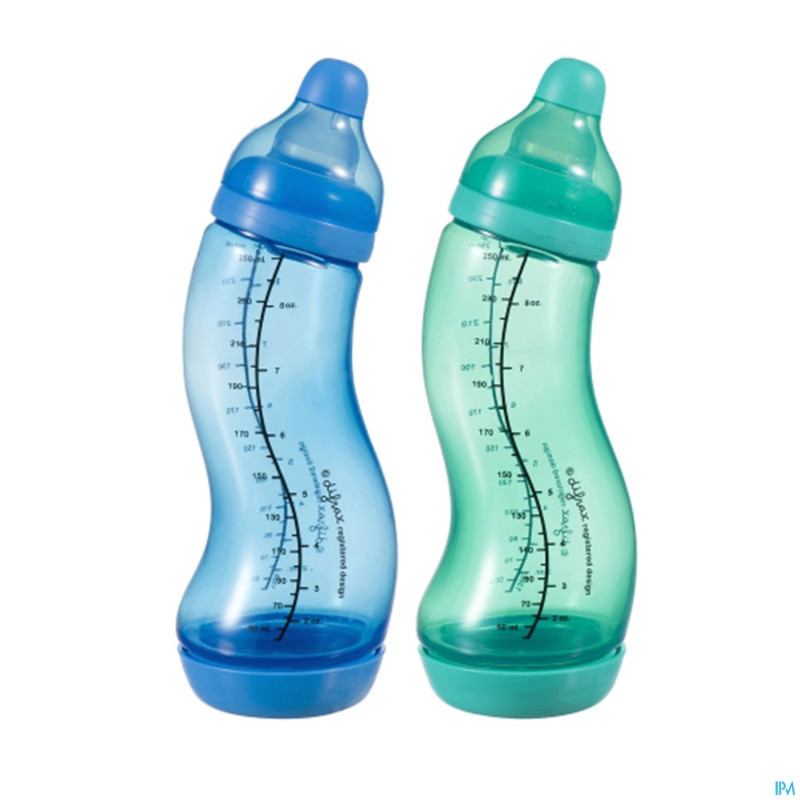 Difrax biberon-s natural boy double pack   2x250ml