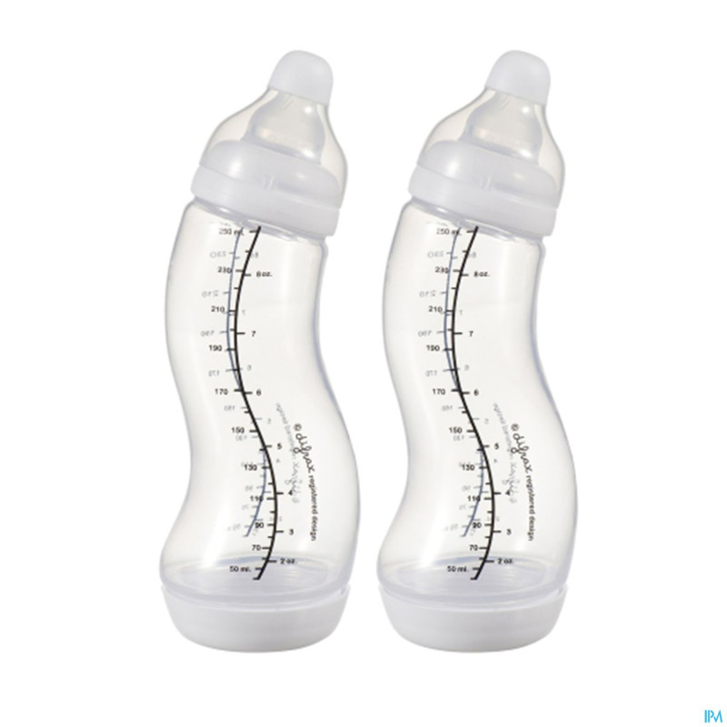 Difrax biberon-s natural blanc double pack 2x250ml