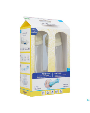 Difrax biberon-s natural double pack    2x250ml