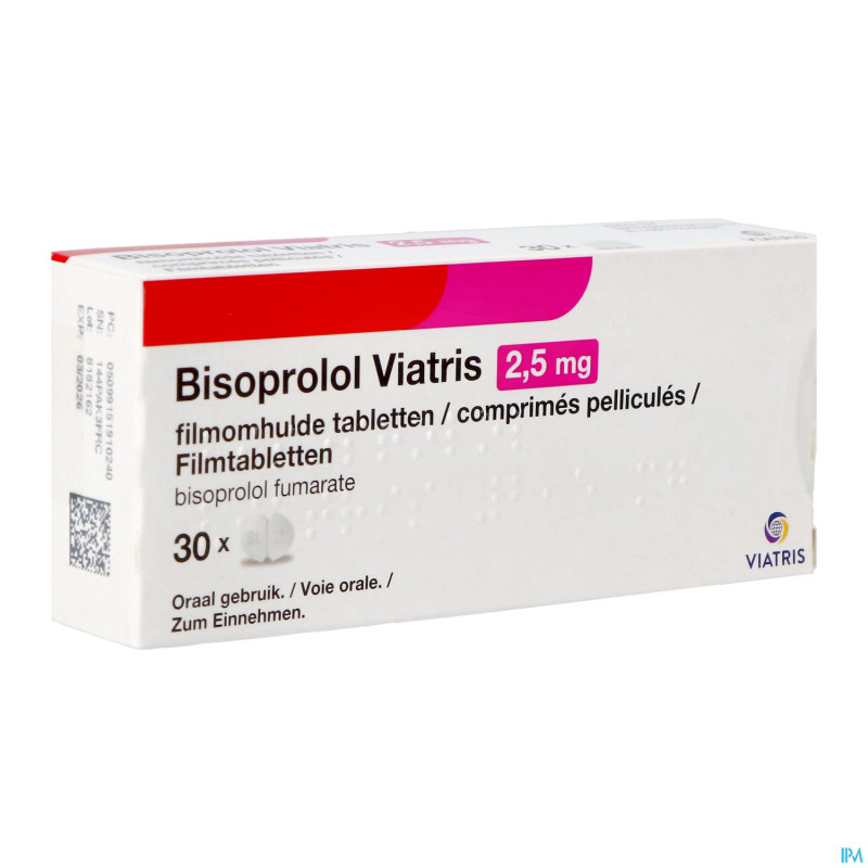 Bisoprolol viatris 2,5 mg comp pell 30