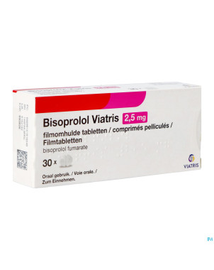 Bisoprolol viatris 2,5 mg comp pell 30