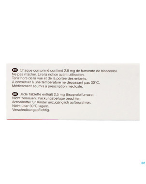 Bisoprolol viatris 2,5 mg comp pell 30