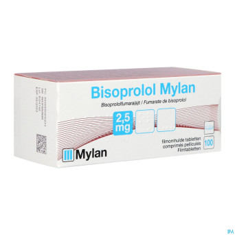 Bisoprolol viatris 2,5mg comp pell 100