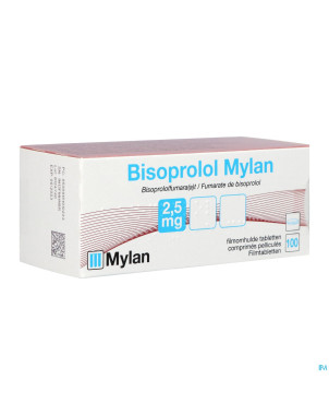 Bisoprolol viatris 2,5mg comp pell 100