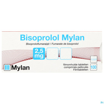Bisoprolol viatris 2,5mg comp pell 100