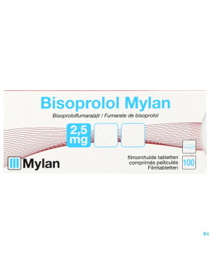 Bisoprolol viatris 2,5mg comp pell 100