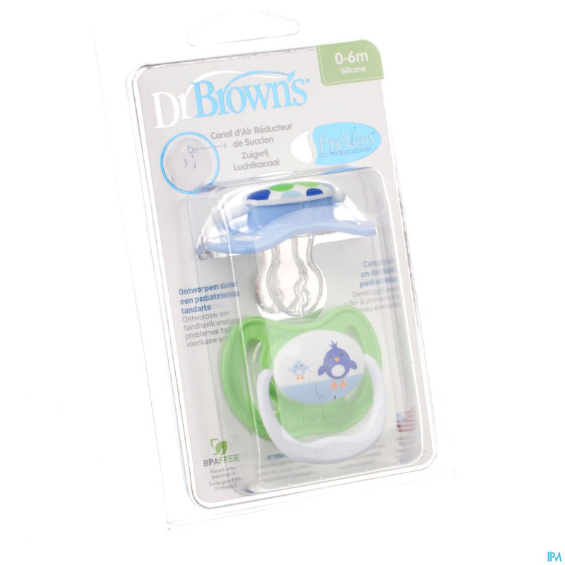 Dr brown sucette level 1 boy  2    escos