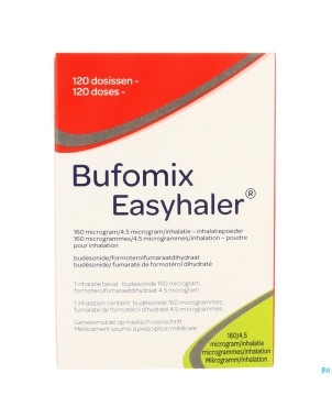 Bufomix 160mcg 4,5mcg easyhaler inhal pulv dos 120