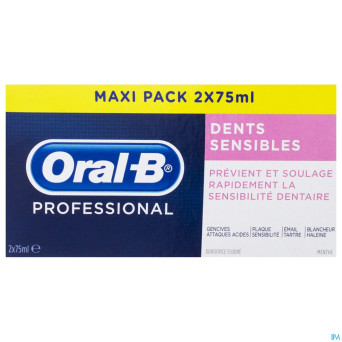 Oral b professional sensitive dentifrice    2x75ml