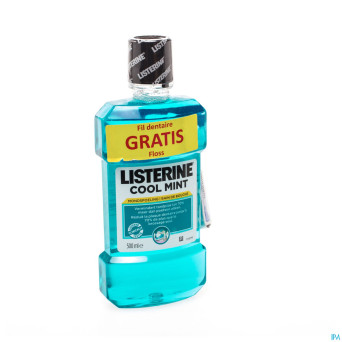 Listerine coolmint bain bouche 500ml+floss gratuit