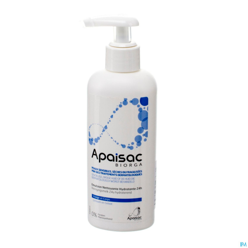 Apaisac biorga emuls nettoyant hydra. 24h fl 200ml
