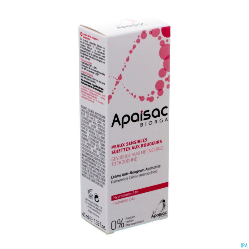 Apaisac biorga creme a/rouge apaisante   tube 40ml