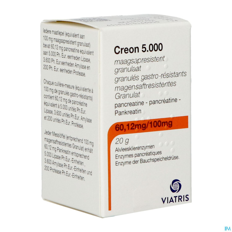 Creon  5000 granules gastroresist fl 20g