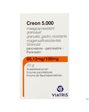 Creon  5000 granules gastroresist fl 20g