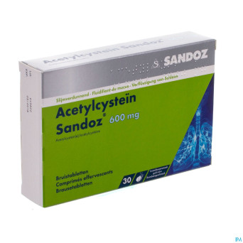 Acetylcystein sandoz 600mg comp eff. 30