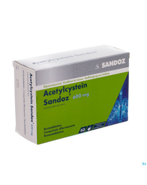 Acetylcystein sandoz 600mg comp eff. 60
