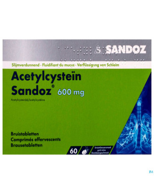 Acetylcystein sandoz 600mg comp eff. 60