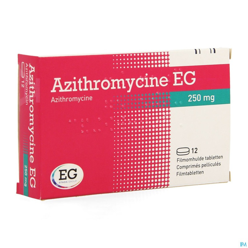 Azithromycine 250 mg eg comp pell 12x250 mg