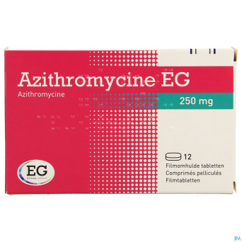 Azithromycine 250 mg eg comp pell 12x250 mg
