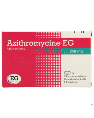 Azithromycine 250 mg eg comp pell 12x250 mg