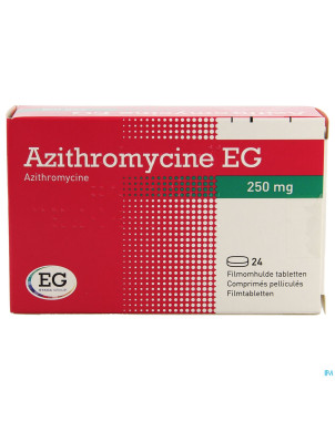 Azithromycine 250 mg eg comp pell 24x250 mg