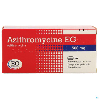 Azithromycine 500 mg eg comp pell 24x500 mg